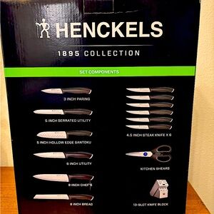 HENCKELS 1895 COLLECTION 14 PIECES GRAY COLOR 
H IGH QUALITY STAINLESS STEEL